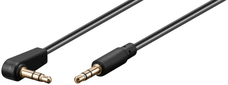Goobay 67783, 3,5 mm, Hanstik, 3,5 mm, Hanstik, 1 m, Sortera