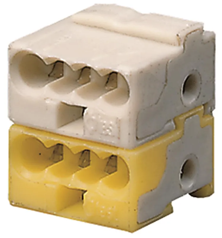 ABB GHQ6301902R0001 Anslutningsklämma vit/gul, 50-pack