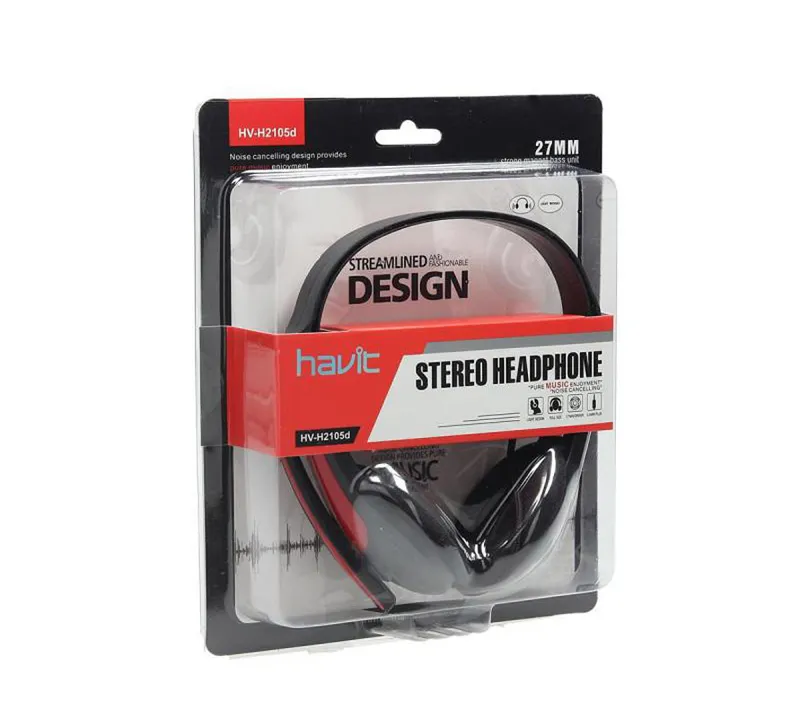 H2105D Dator-headset 3.5 mm – Röd