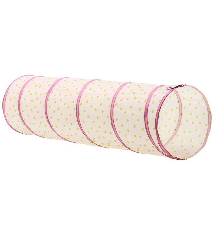 Kids Concept Lektunnel – 180 cm – Rosa m. Prickar