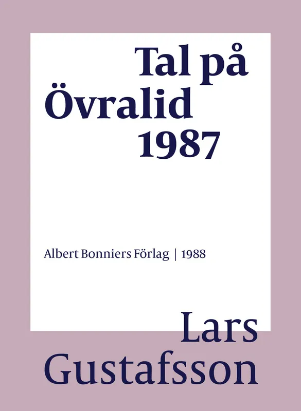 Tal på Övralid 1987, E-bok