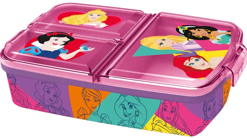Disney prinsessmatlåda - barnmatlåda med 3 fack