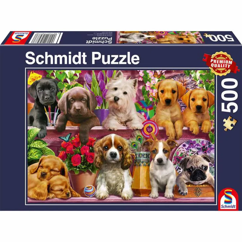 Schmidt Pussel – Hundar i hyllorna 500 bitar