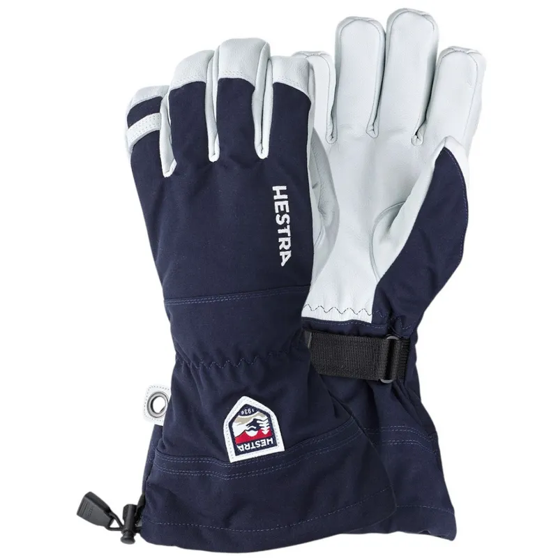 Hestra Army Leather Heli Ski 5-finger Marine
