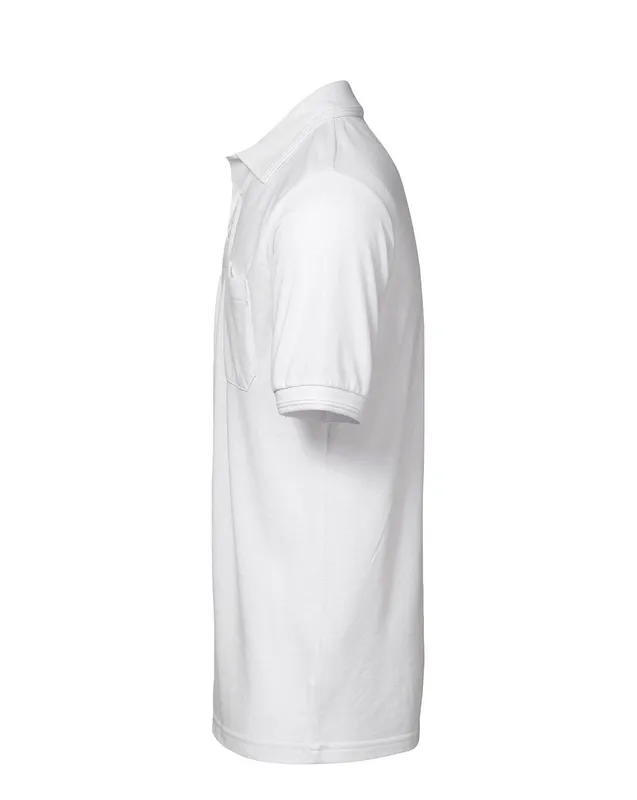 ID Klassisk Polo m. Ficka Vit (#6854)
