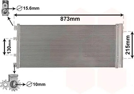 Kondensor, klimatanläggning VAN WEZEL 43005475