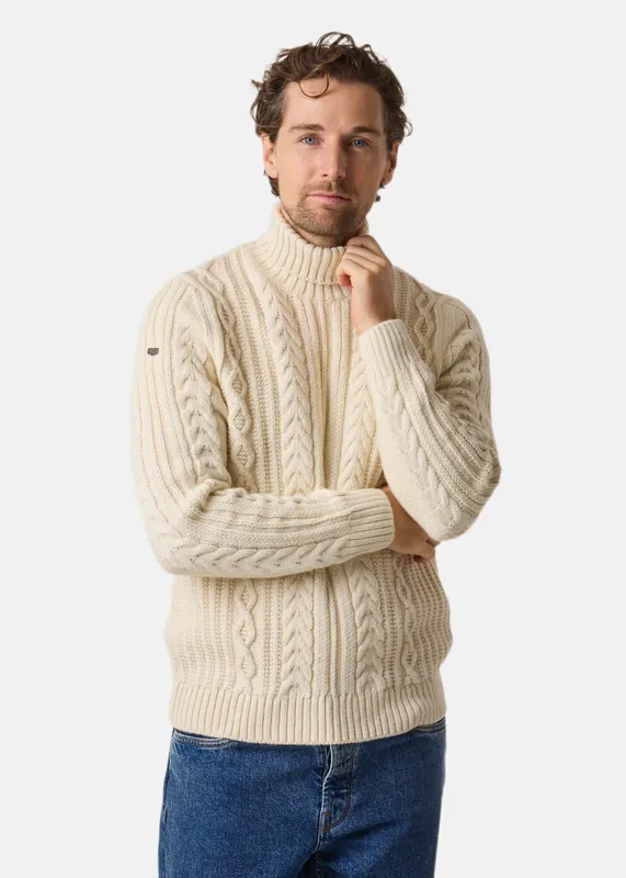Jacob Cable Roll Neck Jumper
