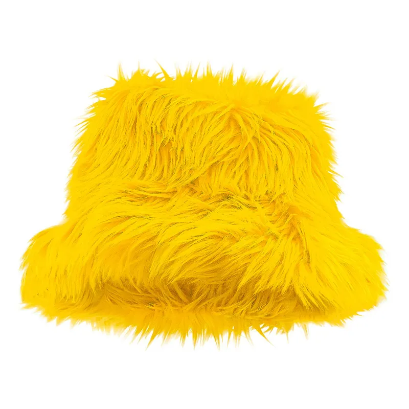 Bucket Hat Fluffig Gul – One size