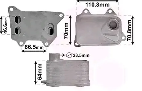 Oljekylare VAN WEZEL 58013704