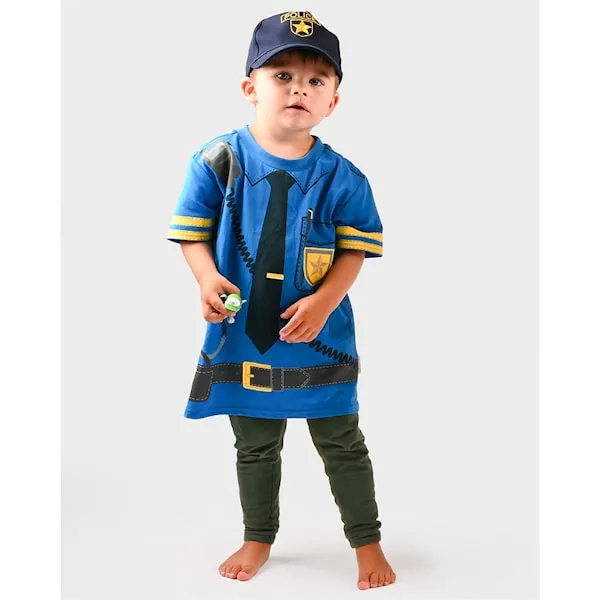 Polis T-shirt 98-104 cl Bomull Den Goda Fen