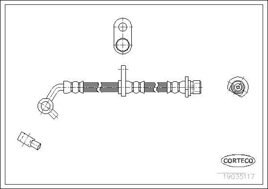 CORTECO Bromsslang, Bak, Höger – P812436 – honda fr-v – OE 01466-SJF-010