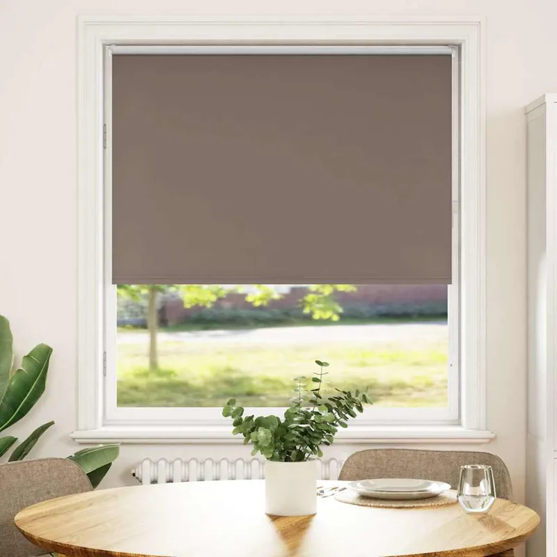 vidaXL Mörkläggningsgardin kaffe 105×150 cm tyg bredd 100,7 cm
