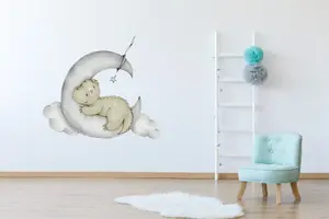Väggdekor - Baby dinosaurie på månen
