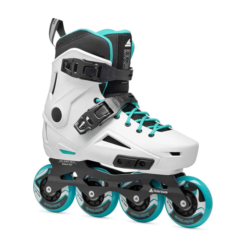 Rollerblade Lightning Freeskates Inline Rullskridsko dam 80mmr Vit/Aqua