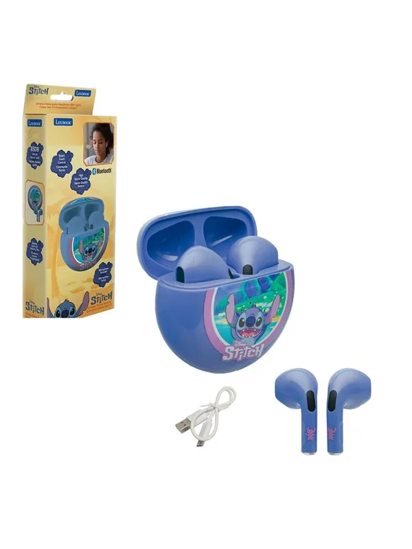 Stitch Bluetooth earbuds with charging storage case