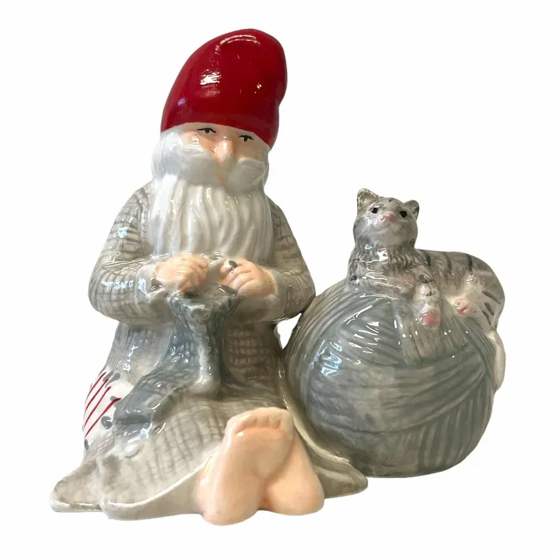 Cult Design – Porslintomte – Raggsocks Rupert med katt Design Marita Lord