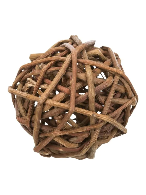 Trixie Flätad Boll Gnagleksak Smådjur 6cm