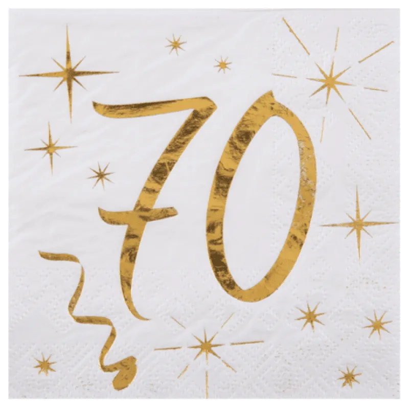 Kaffeservetter 70 Guld - 20-pack