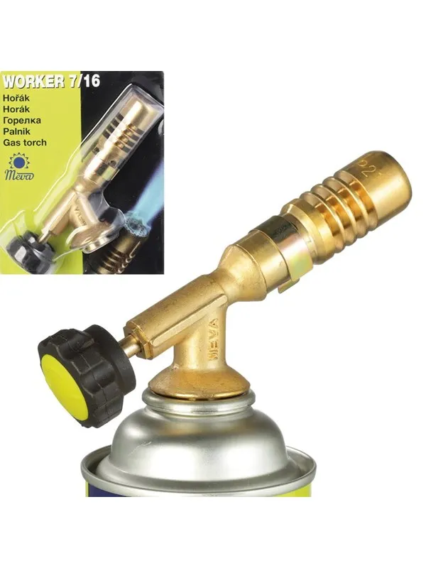 Meva Gas burner for PB cartridges with valve 7/16” WORKER 1.8kW