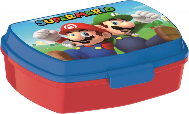 Rolig plastmatlåda Super Mario Luigi