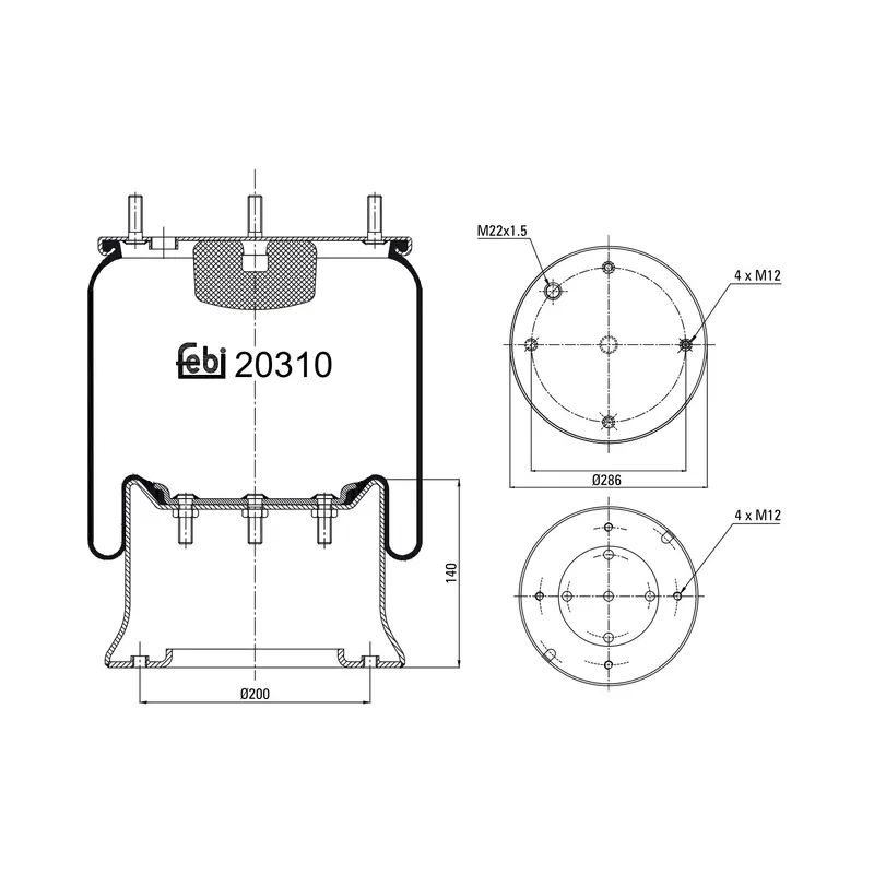 Luftbälg FEBI BILSTEIN 20310