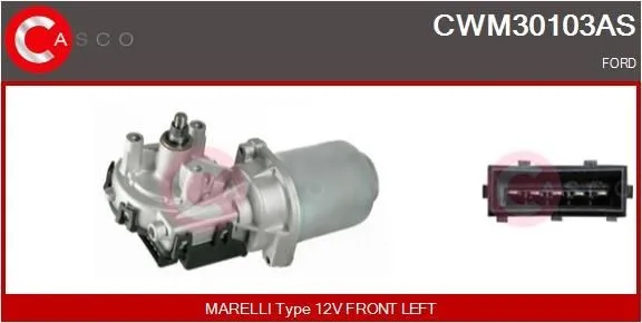 Vindrutetorkarmotor CASCO CWM30103AS