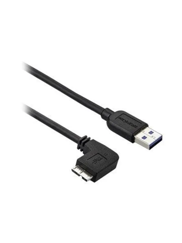 StarTech.com 3ft Slim Left-Angle Micro USB 3.0 Cable - M/M - USB 3.1 Gen 1 - USB cable - 1 m