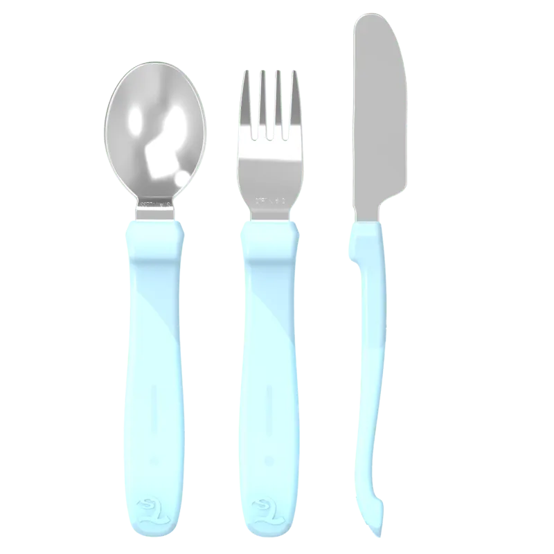 Twistshake Äta Själv-Bestick Stainless Steel 12+m Pastell Blå