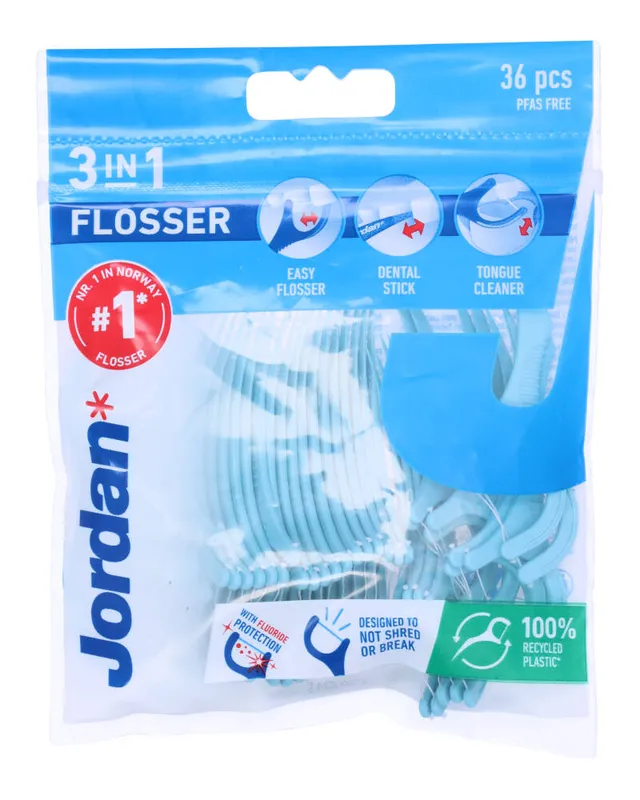 Tandtråd JORDAN 3-in-1 Flosser 36/fp