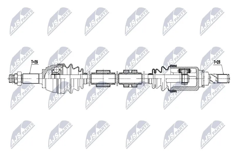 Drivaxel NTY NPW-NS-206