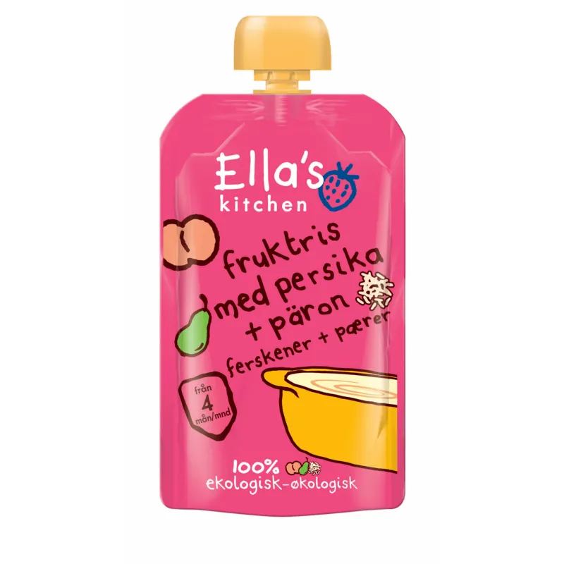 Ella’s Kitchen Fruktris Persika Päron 120 g