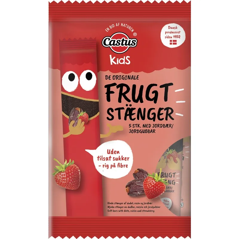 Castus Fruktstänger Jordgubb 100 g