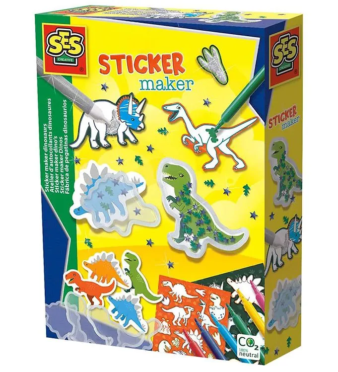 SES Creative Låg Yours Sticker Sets - Dinosaurier