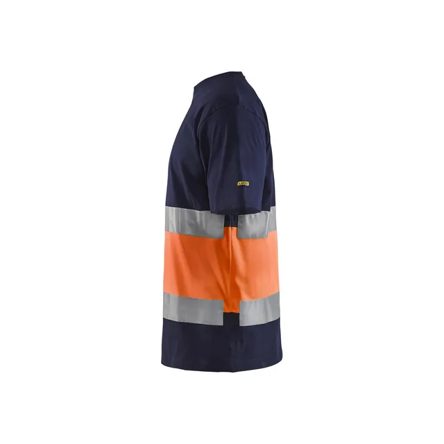 VARSEL-T-SHIRT 3387 1030 MARINBLÅ/VARSELORANGE 4XL | Beijerbygg Byggmaterial