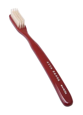 Vintage Toothbrush Soft Nylon Bristles Red