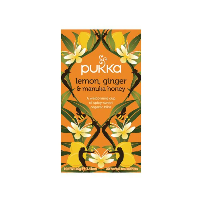Pukka Lemon, ginger & Manuka Honey tepåsar 20-pack