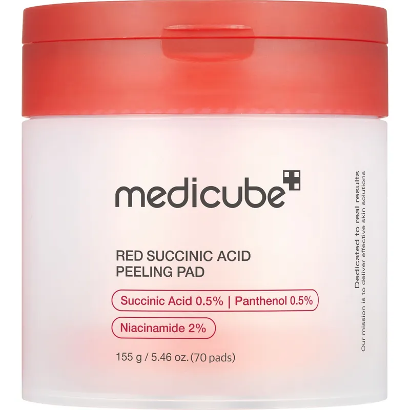 Red Succinic Peeling Pad - Ansiktspads mot ojämnheter