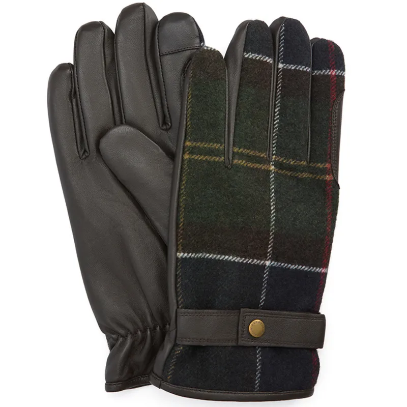 Barbour för män. MGL0051 Newbrough Tartan Classic-handskar i flerfärgat (M), Casual, Flerfärgad, Ull