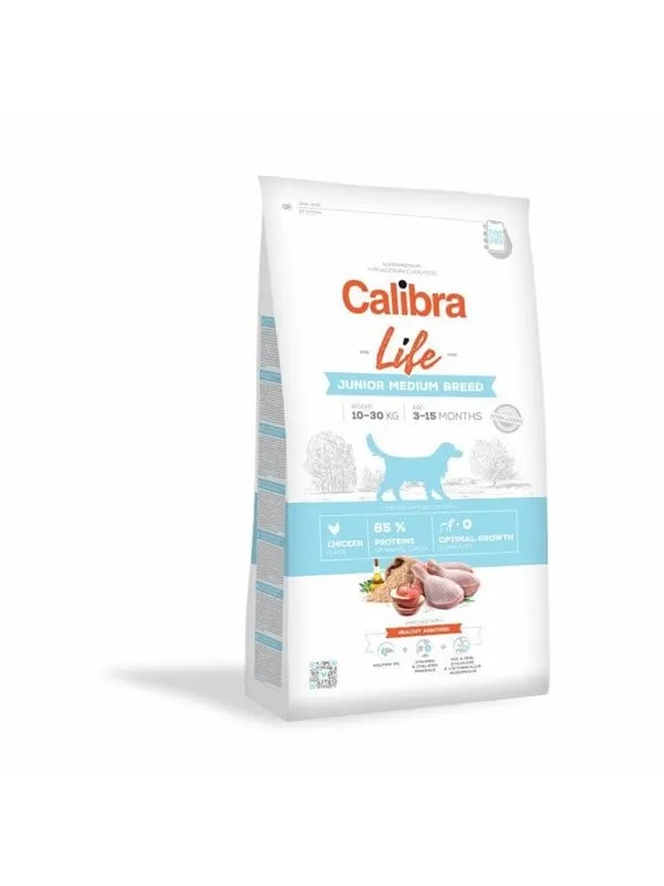 Calibra Dog Life Junior Medium Breed Chicken 12 kg