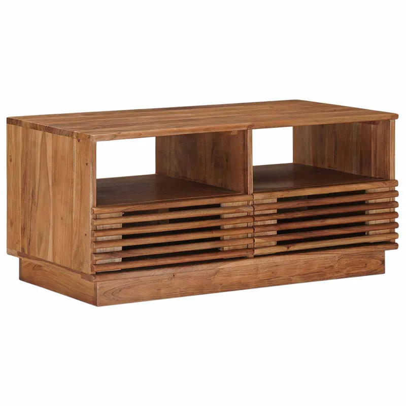 vidaXL Handgjort Soffbord Teakbrun 85 x 45,5 x 40 cm Massivt Akaciaträ