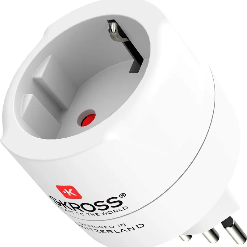 Skross Jordad reseadapter Schweiz, Italien och Brasilien