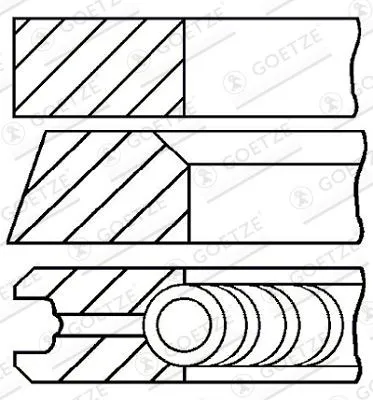 Kolvringsats GOETZE ENGINE 08-433400-00
