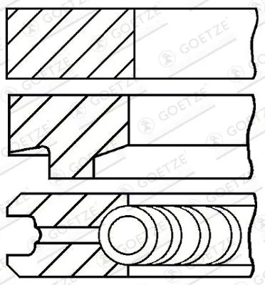 Kolvringsats GOETZE ENGINE 08-146100-00