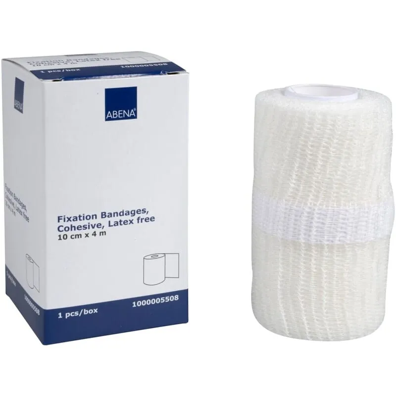 ABENA Fixeringsbinda Självhäftande Vit 10 cm x 4 m