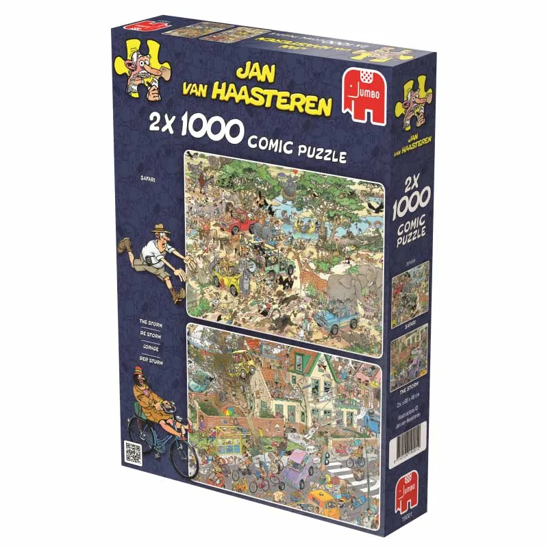 Jan van Haasteren Safari & Storm Pussel 2×1000 bitar