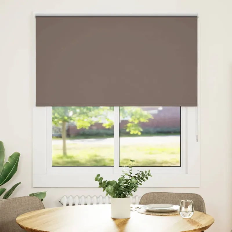 vidaXL Mörkläggningsgardin kaffe 125×130 cm tyg bredd 121,6 cm