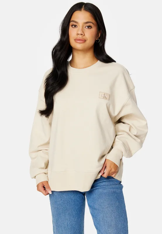 Badge Oversized Crew Neck (#8595)