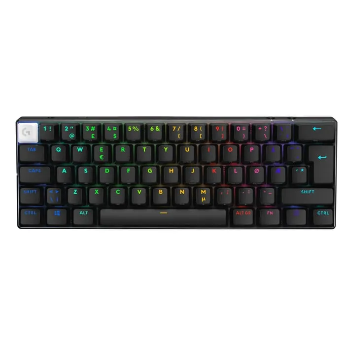 Logitech G PRO X 60 LIGHTSPEED - Gaming Keyboard - Utan numpad - Nordisk - Svart