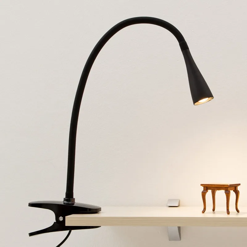 Baris LED Klämlampa Black - Lindby - Arbetsrum / hemkontor - Modern - Metall - Med en ljuskälla