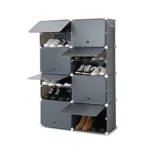 Range-chaussures - Grevout - Modulaire - Portable - 28 Paires - Gris